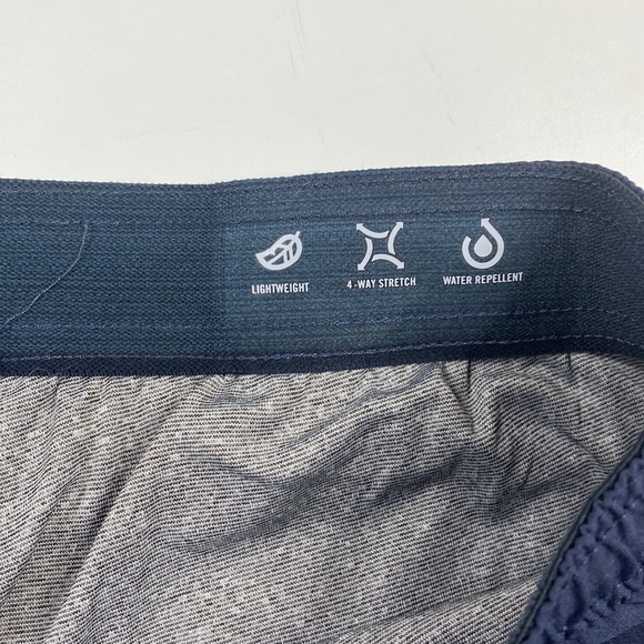 Kenneth Cole Navy Blue Lined Shorts Drawstring Waist Size Small - Picture 6 of 10